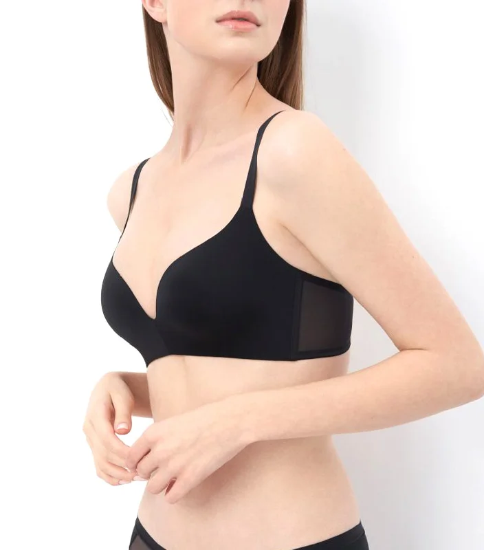 Inside-Out Non-Wired T-Shirt Bra Black