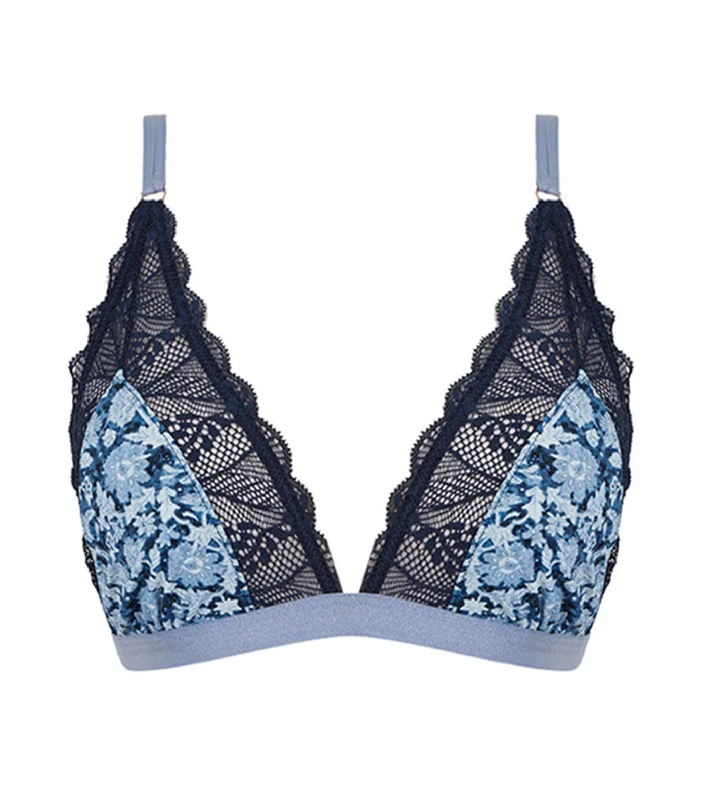 Fantastic Halterneck Triangle Bra Blue