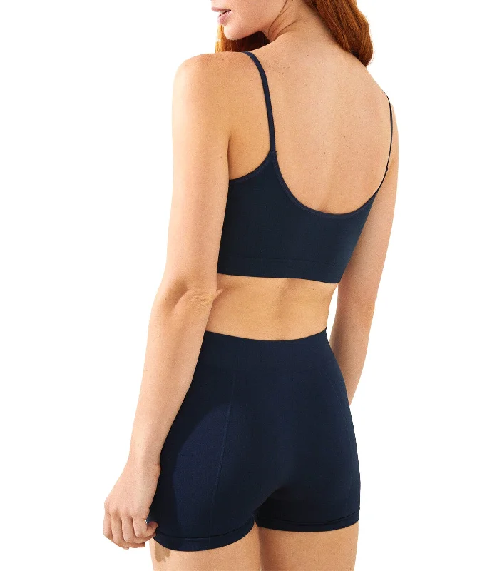 Seamless Bra Top Navy Blue