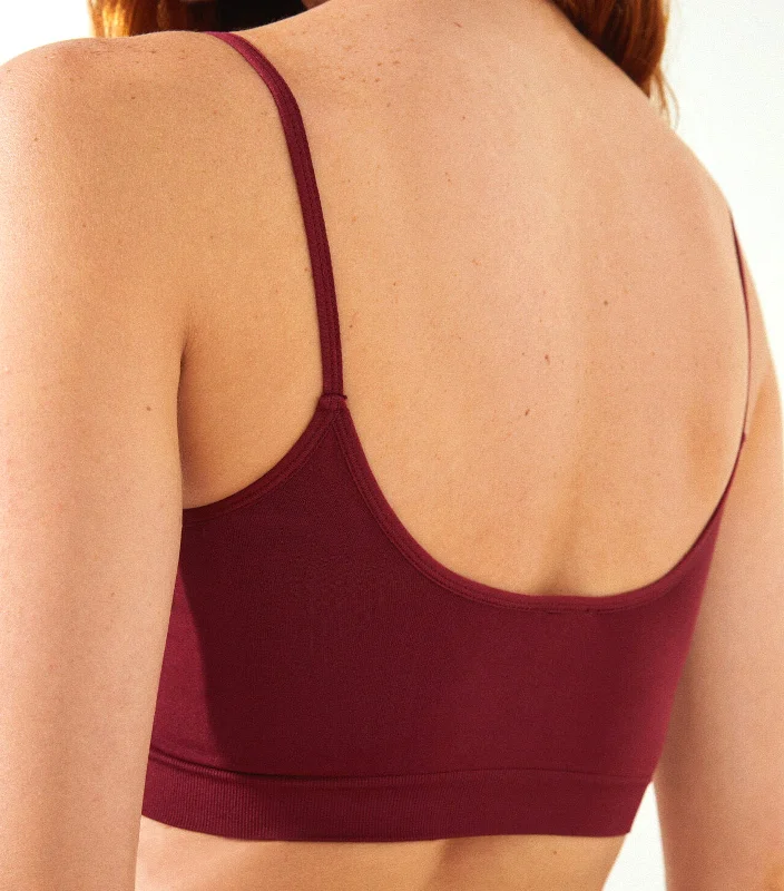 Seamless Bra Top Wine