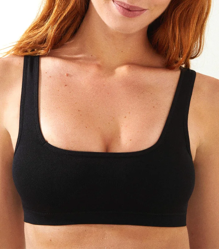 Seamless Halterneck Bra Top Black