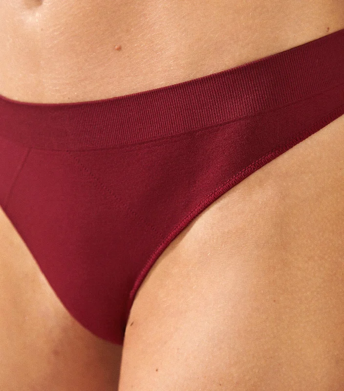 Seamless Tanga Panty Wine