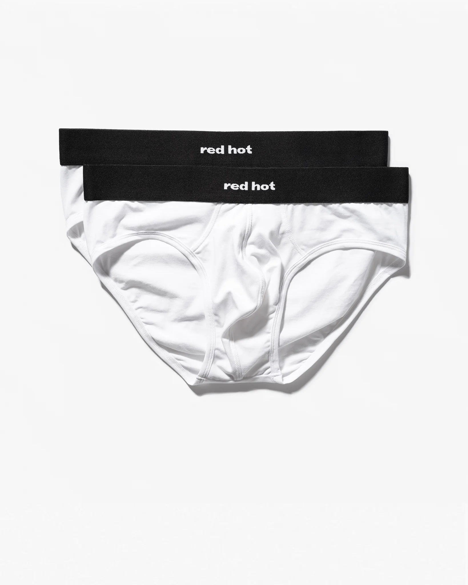 2 Pack Hip Brief Duo-Tone White