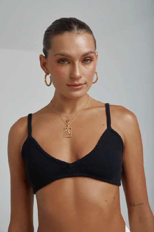 Knit Bralette Black