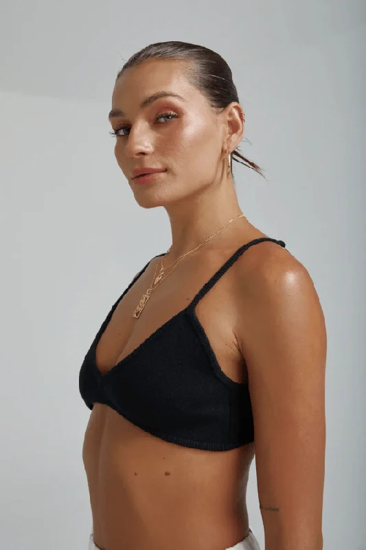 Knit Bralette Black