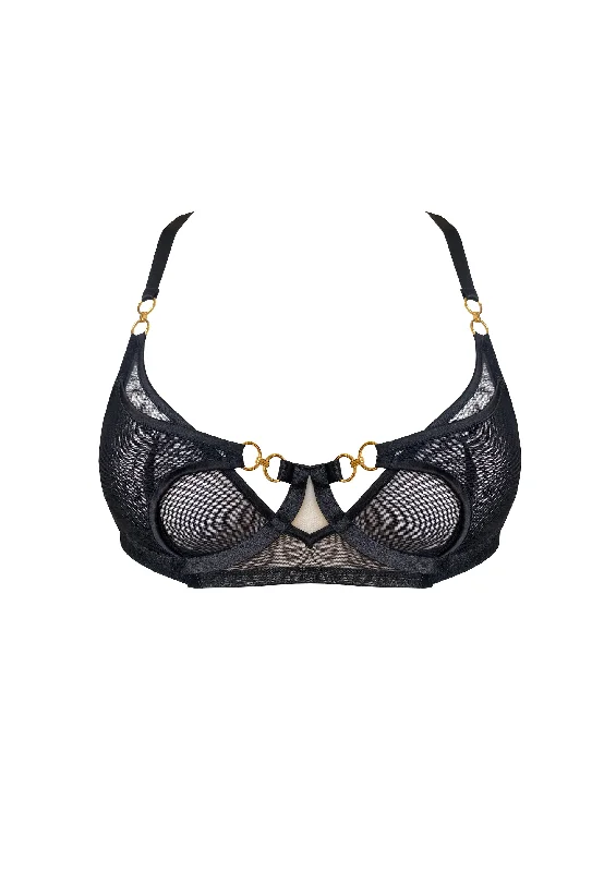 Bordelle Retta Balconette Wire Bra | BLACK