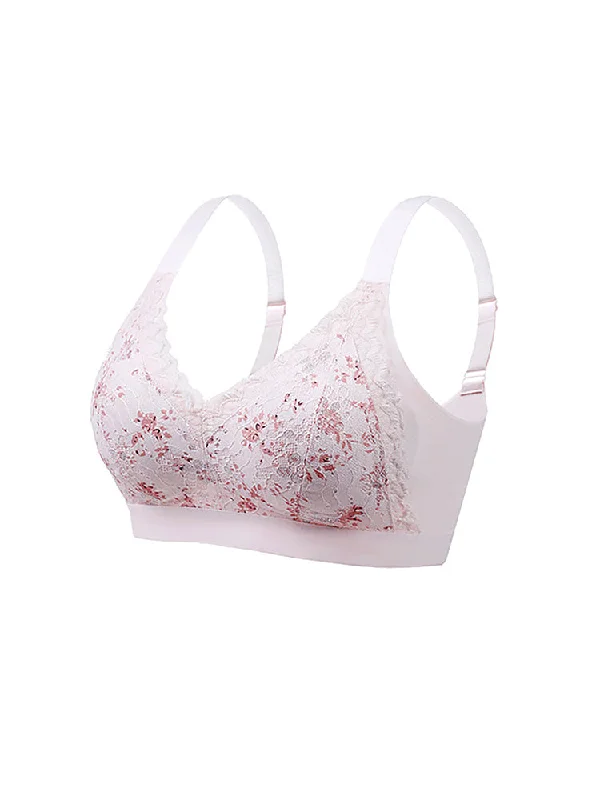 Floral Thin Wireless Minimizer Bras