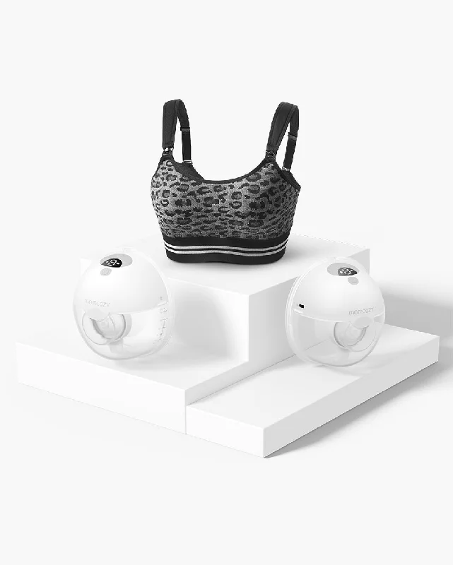 M5 Bra Bundle: Double M5 Wireless Hands-free Breast Pump and 4-in-1 Pumping Bra(YN12)