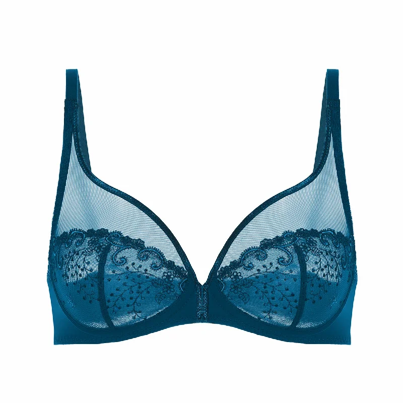 Simone Perele Delice Full Cup Plunge Bra | PRESTIGE BLUE