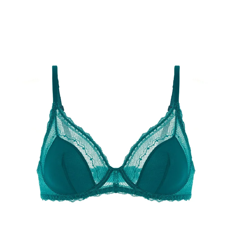 Simone Perele Destinee Plunge Bra | PAVO BLUE