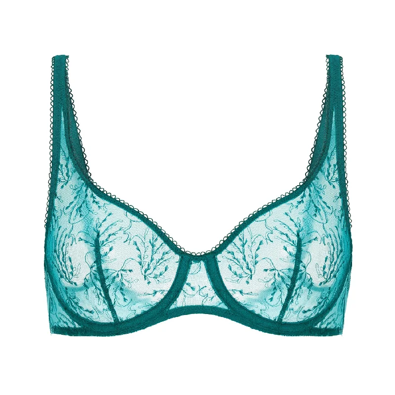 Simone Perele Opaline Scoop Plunge Bra | EMERALD GREEN