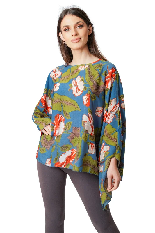 Blue Floral Summer Kaftan for Women