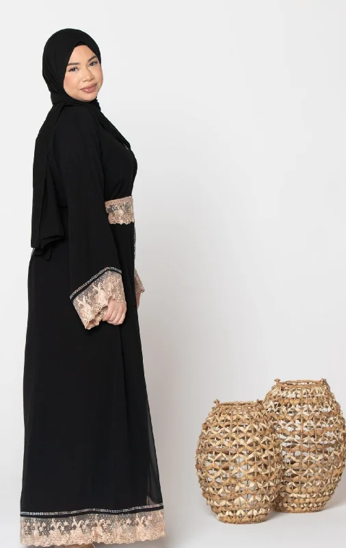 Love Lace Kimono Abaya-CLEARANCE