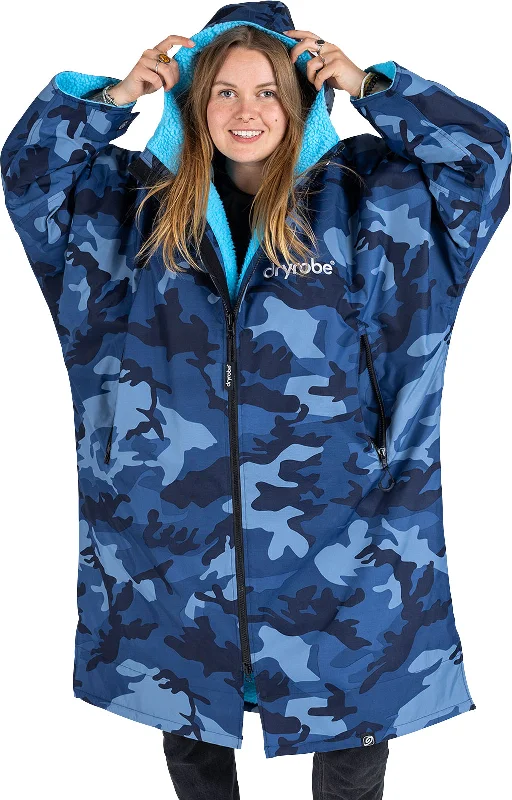 Dryrobe Advance Long Sleeve Changing Robe - Blue Camo