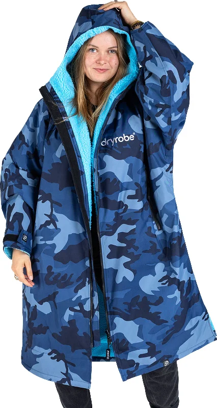 Dryrobe Advance Long Sleeve Changing Robe - Blue Camo