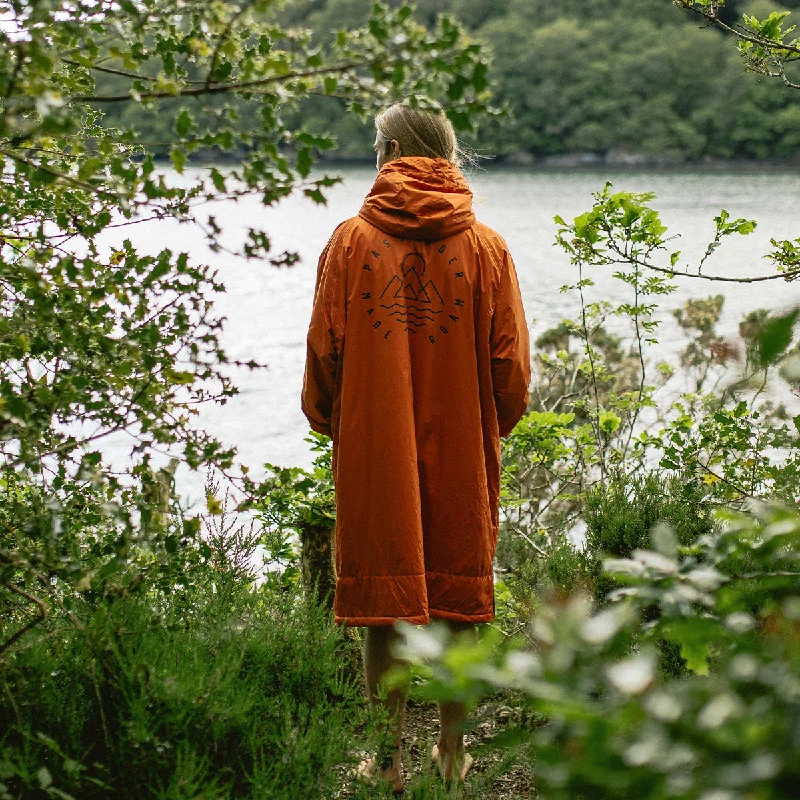 Escapism Recycled Sherpa Lined Changing Robe - Rust