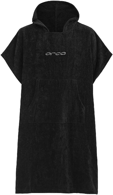 Orca Cotton Poncho Changing Robe - Black