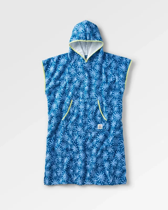 Tulum Recycled Towel Poncho - Seaweed Blue Steel