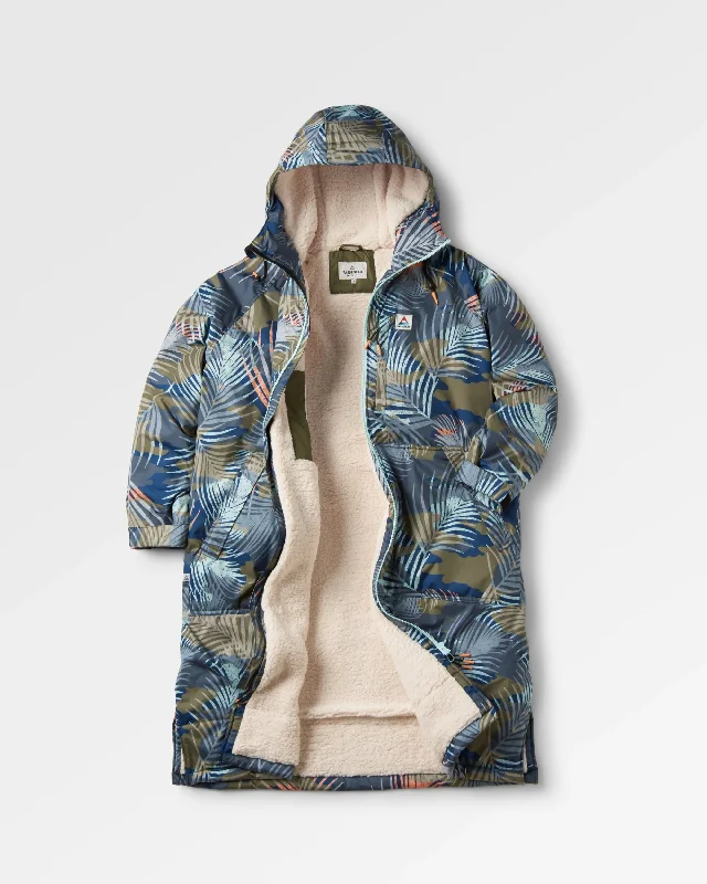 Waves Recycled Sherpa Lined Changing Robe - Palm Camo Apricot