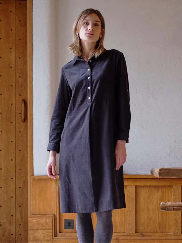 Urban-chicAlexa Women's Cotton Dress | Grey Cord