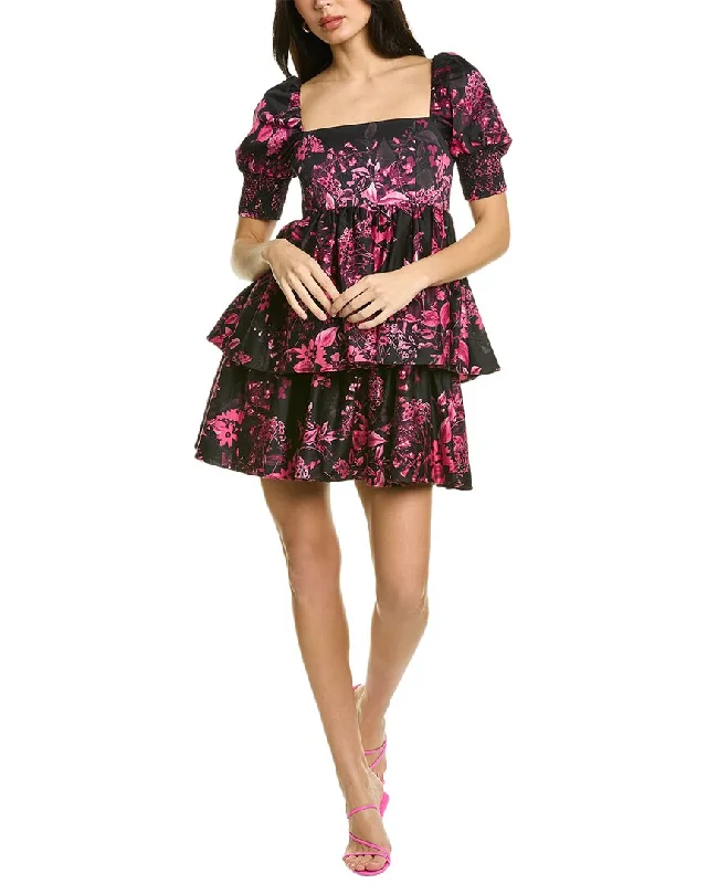 Red-carpet-readyalice + olivia Emmalou Tiered Mini Dress