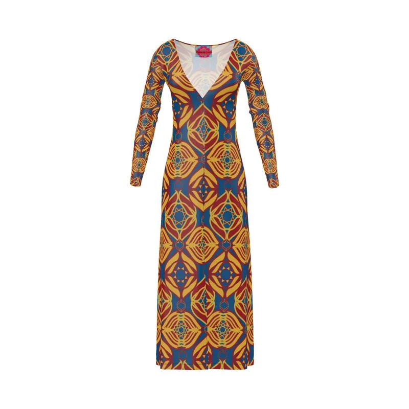 Tactical-coolArt Deco Series Red Eye Long Sweater Dress