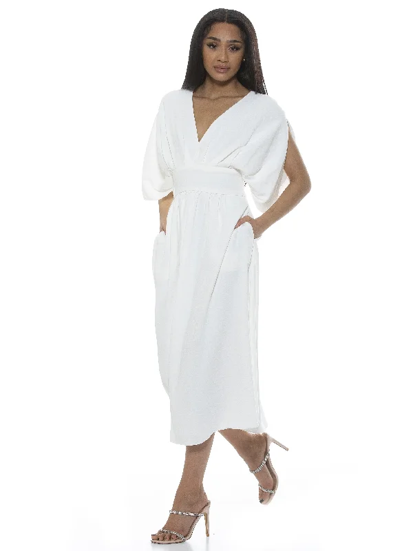 Old-schoolAugust Spilt Sleeves Dress