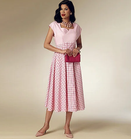 Crisp-cleanButterick 6212 Misses' Retro Dress Pattern