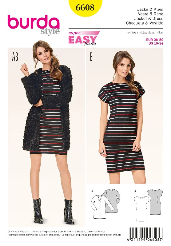 Edgy-streetwearBD6608 Burda Style Pattern 6608 Jacket and Dress
