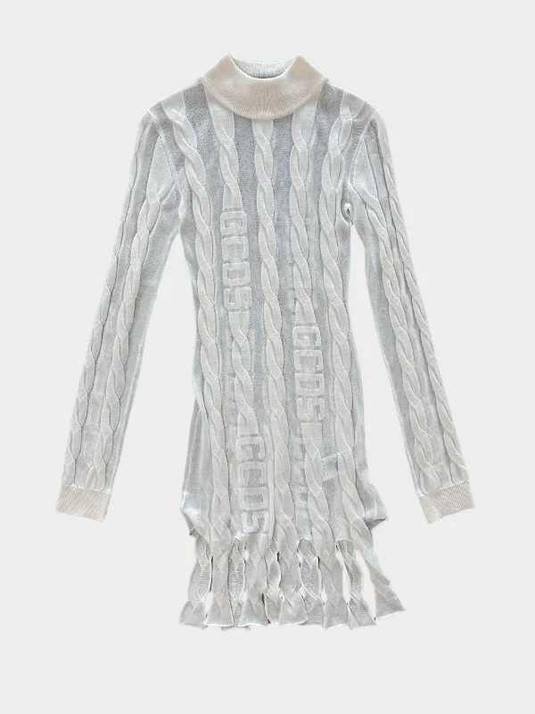 Minimal-streetBraided See-Through Dress