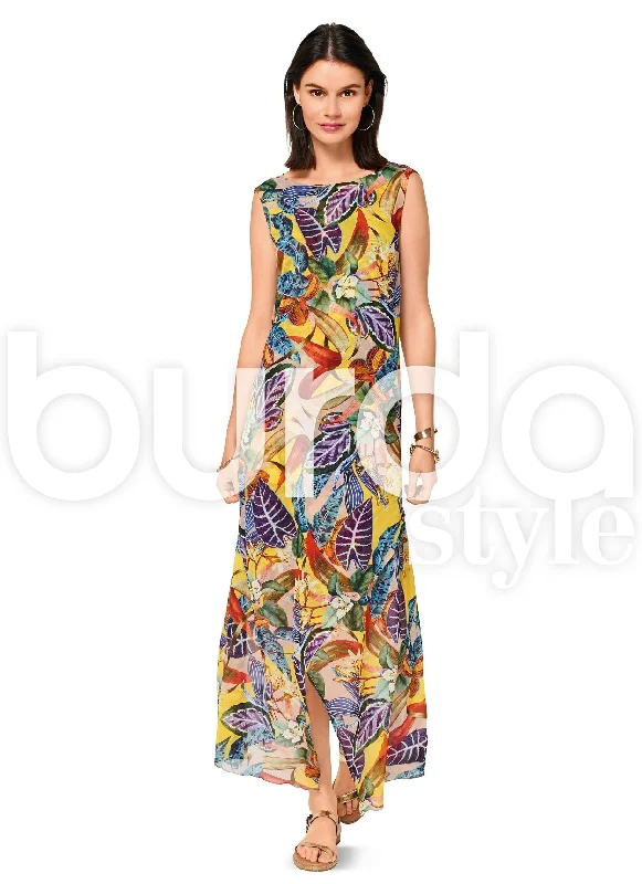 Sleek-tailoringBurda Style Pattern BD6498 Misses’ Two Layered Dress