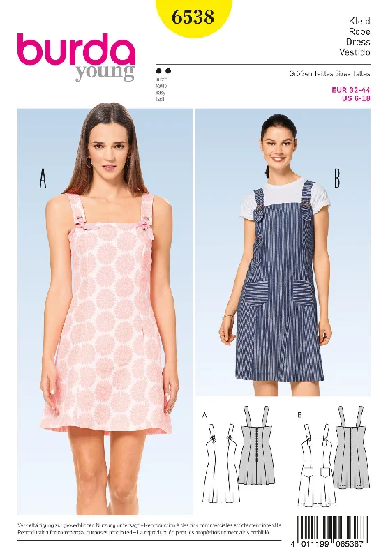 Utility-glamBurda Style Pattern BD6538 Misses' Strappy Dress