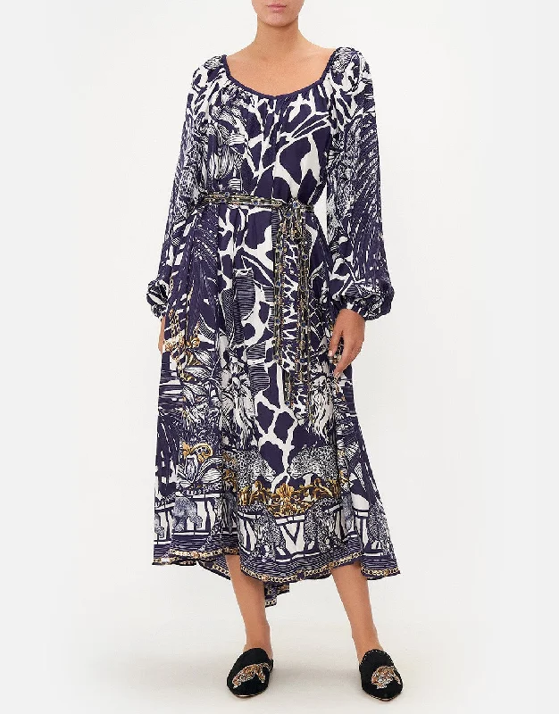 Classic-minimalismGathered Flared Dress, Where's Your Head At