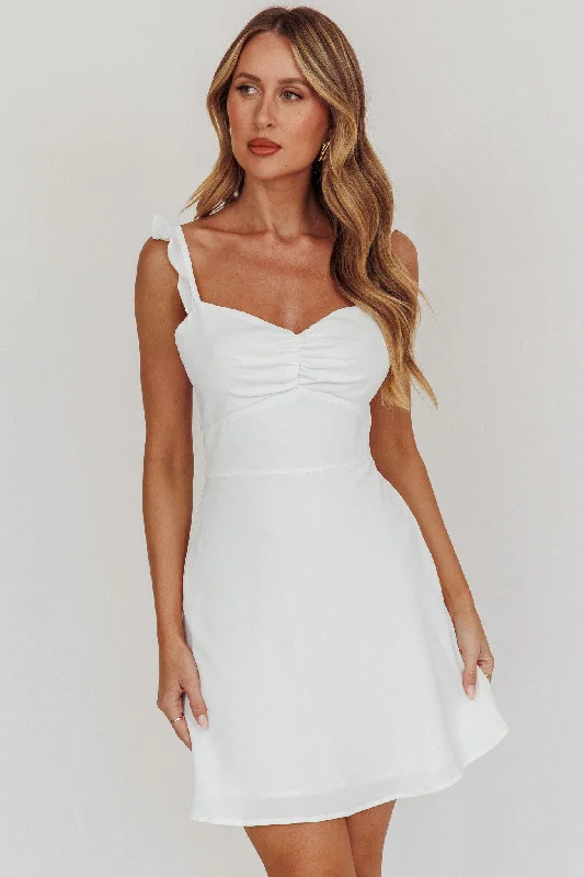 Effortless sophisticationCamille A-line Mini Dress White