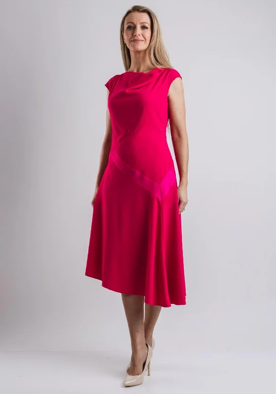 Understated-luxuryCaroline Kilkenny Willow Flared Dress, Fuschia Pink