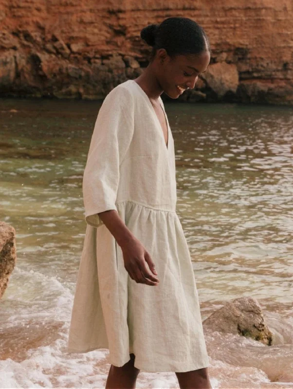 Sleek & structuredDaphne Linen Dress | Multiple Colours