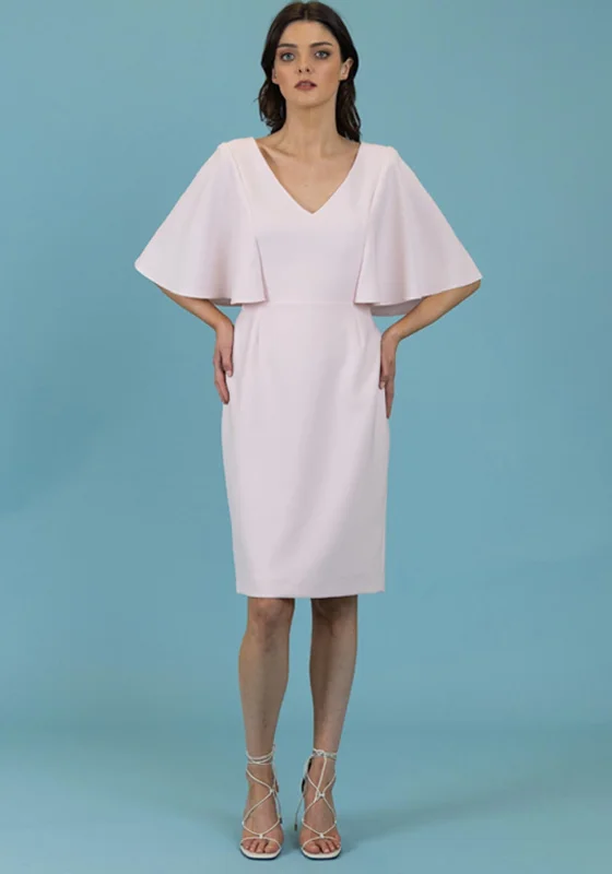 Runway-inspiredFee G Flared Sleeve Dress, Blush