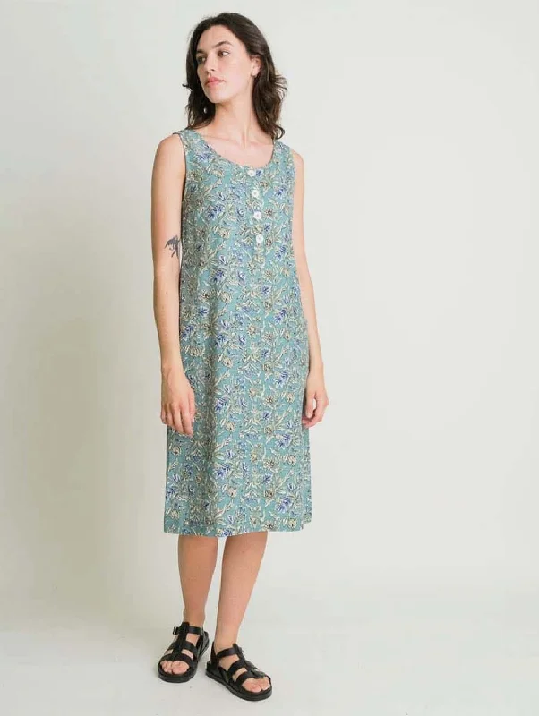 Street-style-iconFlori Textured Cotton Sun Dress | Block Print