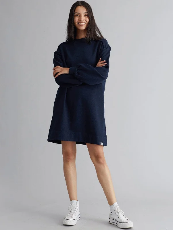 Sporty-glamIsabella Organic Cotton Dress | Navy