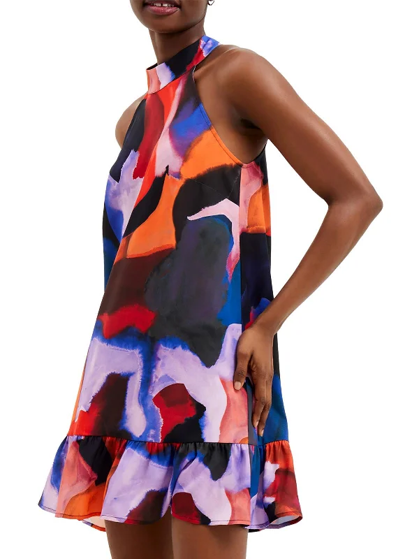 Sartorially-sharpIsadora Elitan Womens Printed Mini Halter Dress