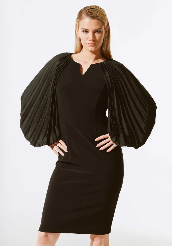 Clean-cutJoseph Ribkoff Pleated Statement Sleeve Dress, Black