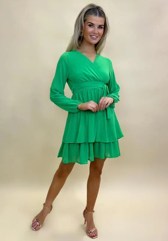 Casual-luxeKate & Pippa Steffi Tiered Mini Dress, Green