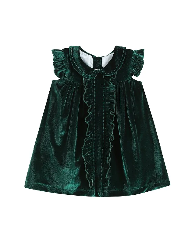 Street-techLil Cactus Velour Flutter Sleeve Dress