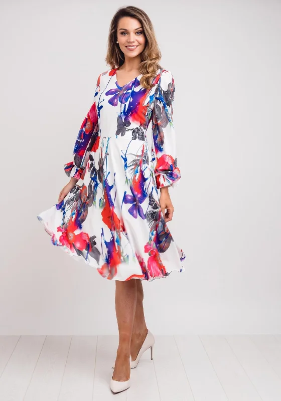 Pared-down-styleLizabella Digital Floral Flared Midi Dress, Multi