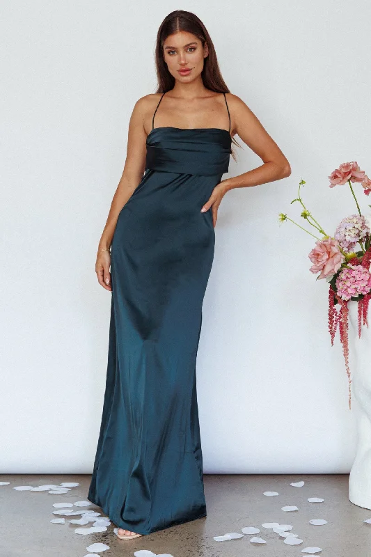 Fashion-forwardLove Letters Strappy Cowl Back Dress Teal
