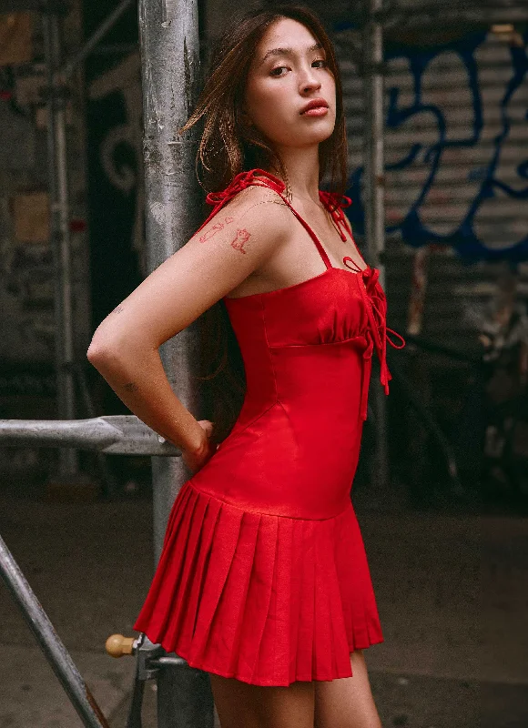 Tactical-coolLove Seeker Corset Mini Dress - Red
