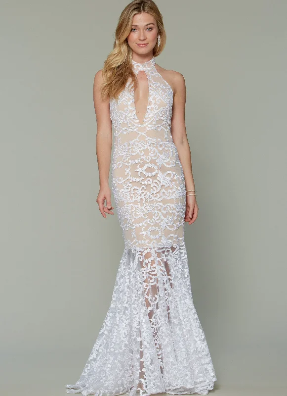Power-dressingM7569 Misses' Column and Mermaid-Style Dresses with Bodice and Sleeve Variations