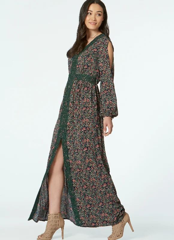 IconicM7624 Banded Gathered Dresses with Length Options