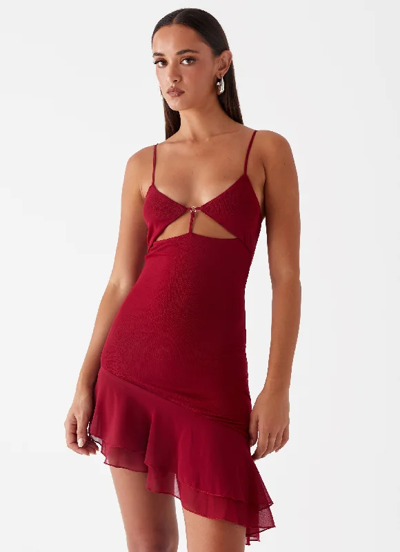 SophisticatedMallory Mini Dress - Cherry Red