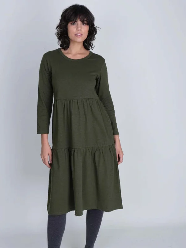 Rocker-chicMaya Organic Cotton Jersey Dress | Green